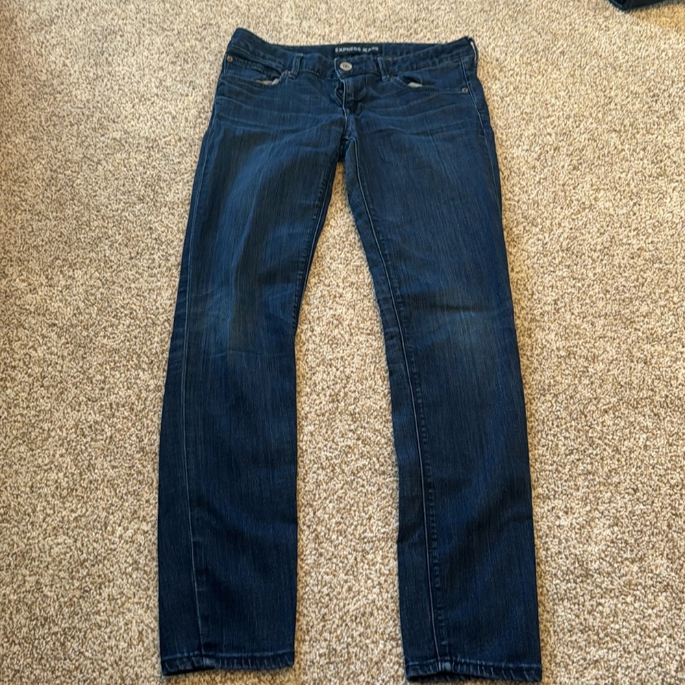 Dark wash - low rise legging